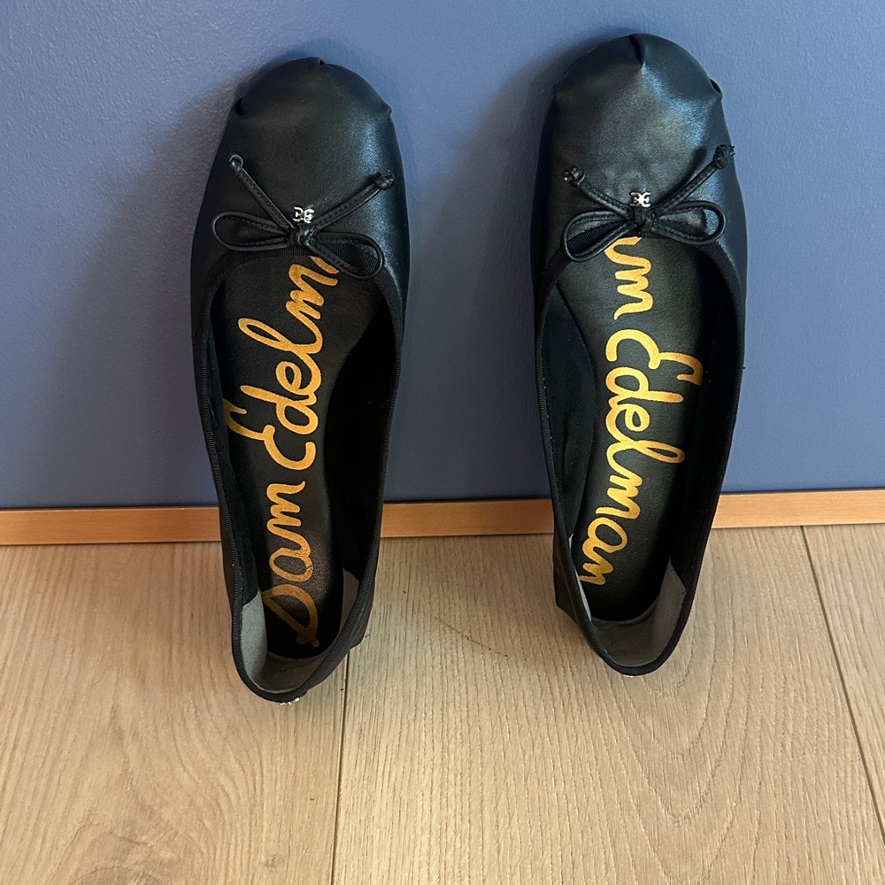 Sam Edelman Black Leather Flats